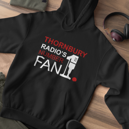 Thornbury Radio's No1. Fan - Adult – Black - Front Design