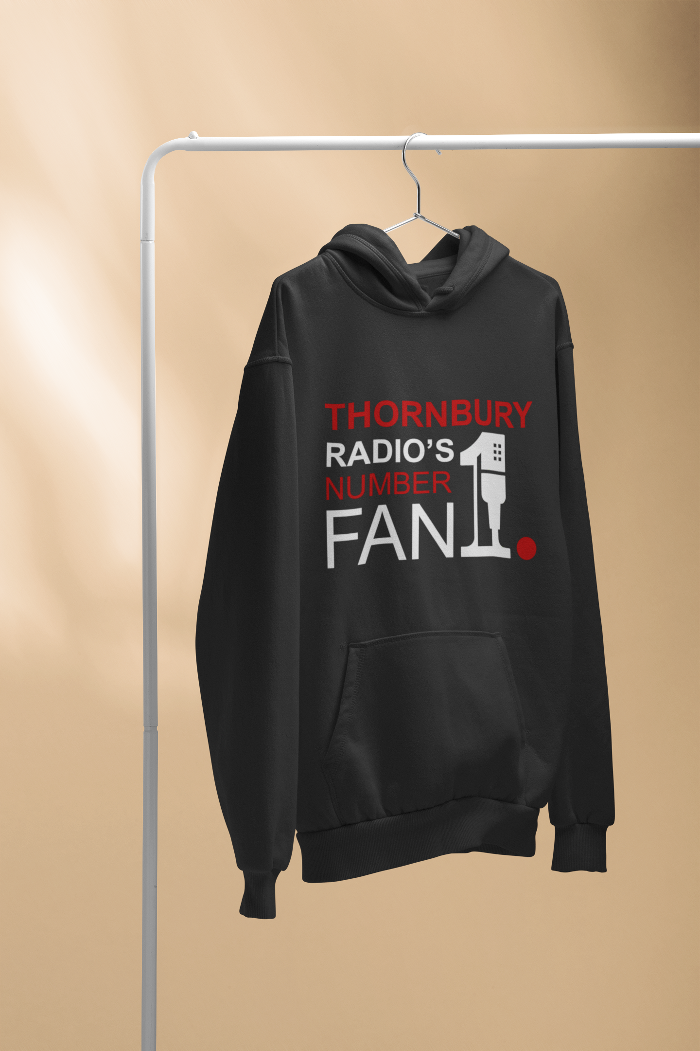 Thornbury Radio's No1. Fan - Adult – Black - Front Design - Image 2