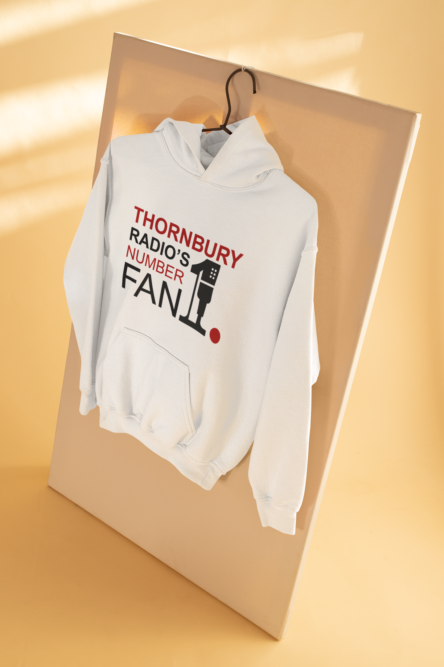 Thornbury Radio’s No1. Fan – Adult – White – Front Design - Image 3